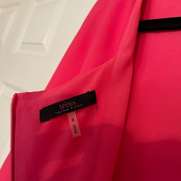 TRINA TURK Pink Scenic Flare Sleeve Pink Shift Dress - Picture 9 of 12